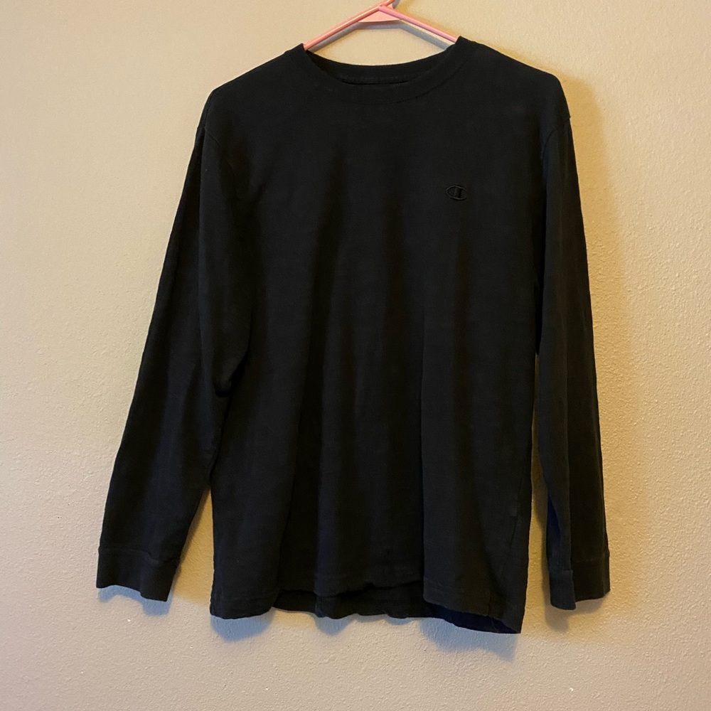 Black Champion Long Sleeve Tee